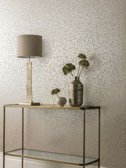 Papel Pintado Cocoon hogarami 902605 catkin almond gold roomset