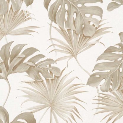 Papel Pintado Hojas Tropical Beis 134-32744 Nice Home en hogarami.es