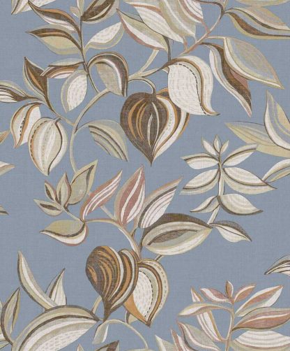 Papel Pintado Jupiter Hojas Azul 1626436 en hogarami.es